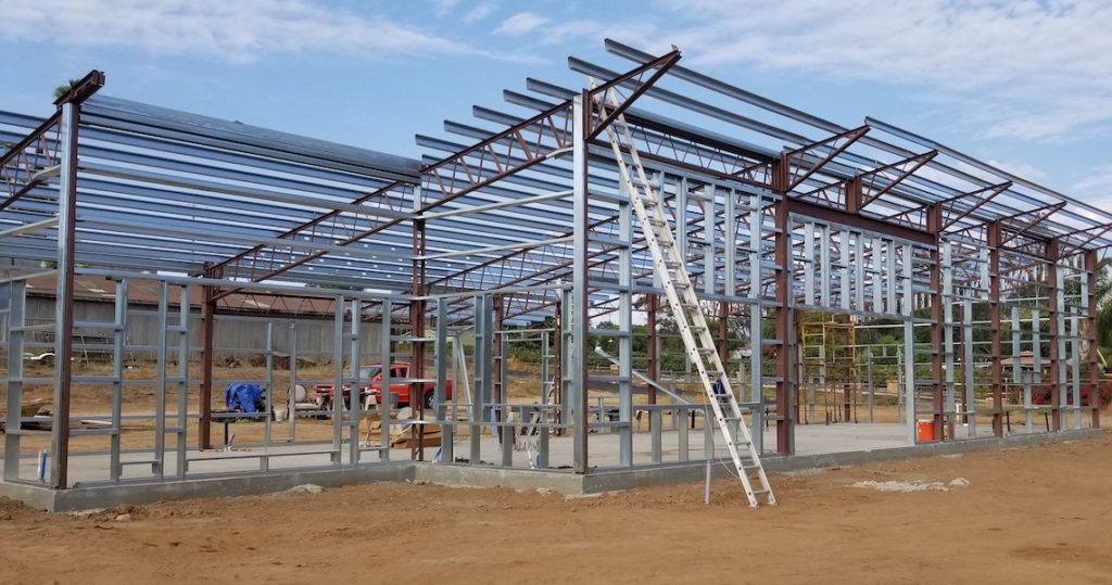 Barndominium steel frame in Kentucky