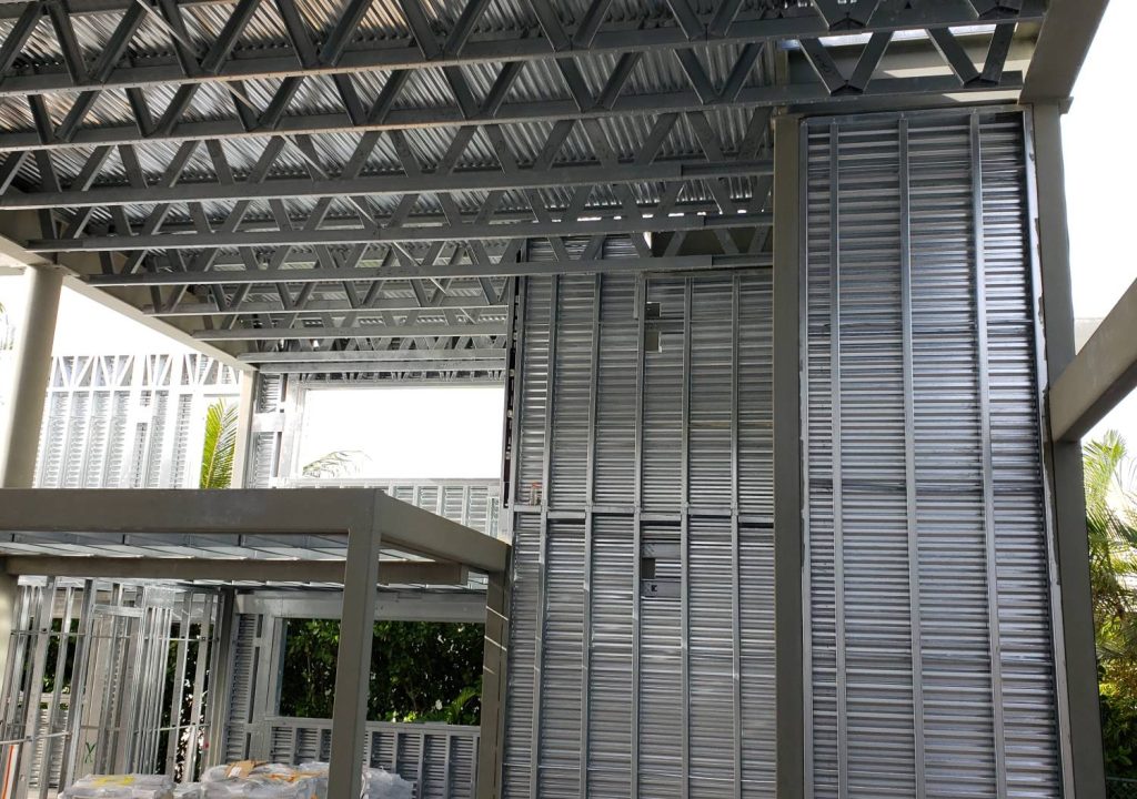 Steel barndo frame in Kentucky